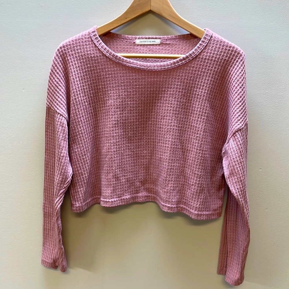 Caution To The Wind Waffle Knit Sweater